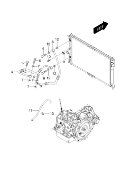 ТРУБА МАСЛЯНОГО ОХЛАДИТЕЛЯ(АКП ZF)  (2241) (RH)