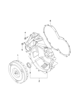 ГИДРОТРАНСФОРМАТОР И КАРТЕР(ZF14)  (3520) (RH)