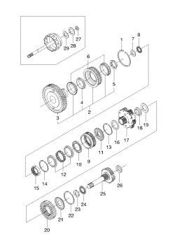 ПЕРЕДАЧИ ПРОМЕЖ ВАЛА И ПЛАНЕТАРНОЙ ПЕРЕДАЧИ(AISIN)  (3733) (LH)